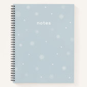 Carnet Moins Pastel Blue Winter Personnalisé (Devant)