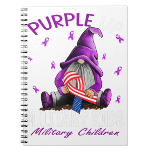 Carnet Mois de l'enfant militaire Pourpre pour les enfant