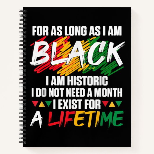 Carnet Mois de l'histoire des Noirs Pour aussi longtemps (Devant)
