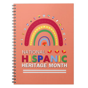 Carnet Mois du patrimoine hispanique Boho Arc-en-ciel et