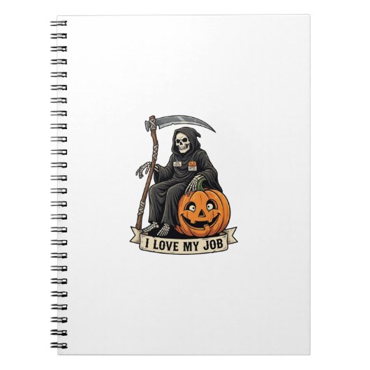 Carnet Moissonneur de l'amour Emploi Faucheuse Halloween (Devant)
