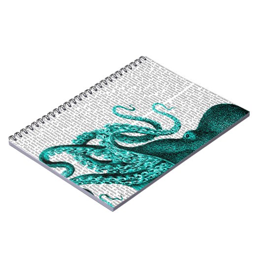 Carnet Moitié verte pieuvre (Côté gauche)