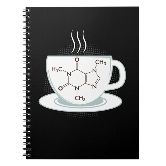 Carnet Molécule de caféine chimique (Devant)