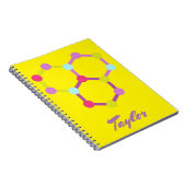 Carnet Molécules modernes jaunes (Côté Droit)