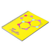 Carnet Molécules modernes jaunes (Côté gauche)