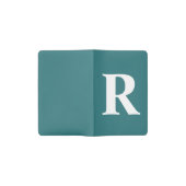 Carnet Moleskine De Poche Monogramme personnalisé Cute Peacock Bleu (Ouvert)