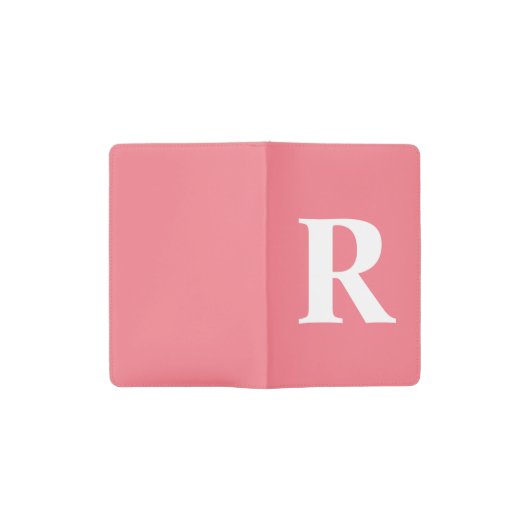 Carnet Moleskine De Poche Monogramme personnalisé Saumon Papaya simple (Ouvert)