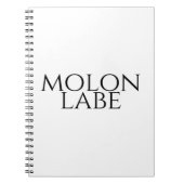 Carnet Molon Labe (Devant)