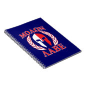 Carnet Molon Labe Spartan Armor Laurels Marine Blue (Côté Droit)