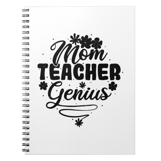 Carnet Mom Teacher Genius (Devant)