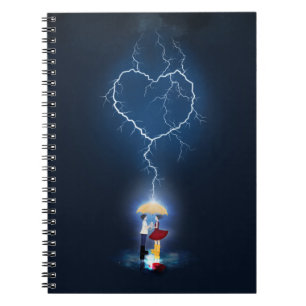Carnet Moment romantique "Lovestruck" sous un parapluie