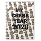 Carnet Mon année d'échecs 2023,  (Devant)
