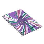 Carnet Mon arc-en-ciel pourpre de piano de musique note (Côté Droit)