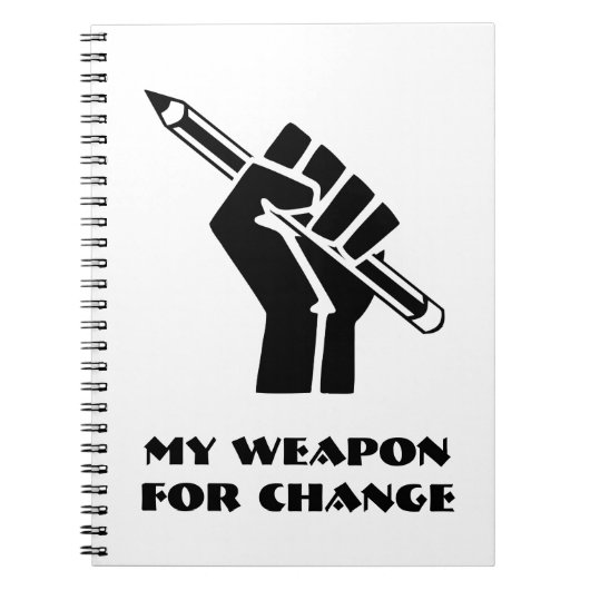 Carnet Mon arme pour le changement (Devant)