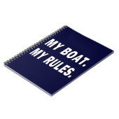 Carnet Mon bateau. Mes règles - canotage drôle (Côté gauche)