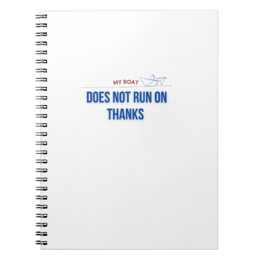 Carnet Mon bateau ne fonctionne pas grâce (Devant)