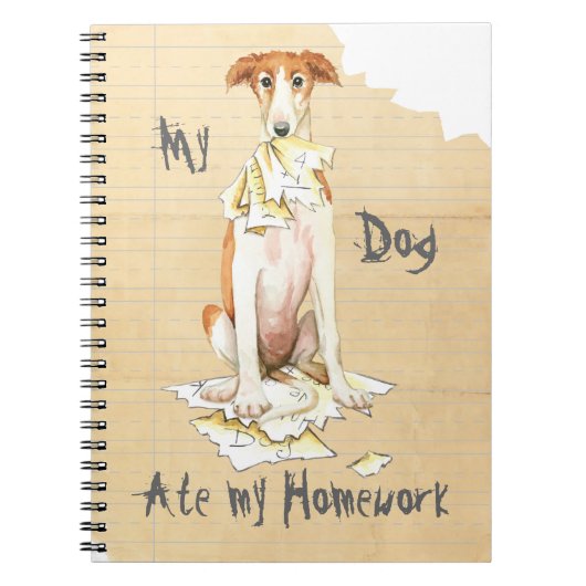 Carnet Mon Borzoi A Mangé Ma Maison (Devant)
