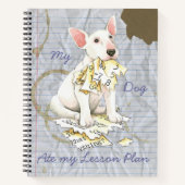 Carnet Mon Bull Terrier Ate mon plan de leçon (Devant)