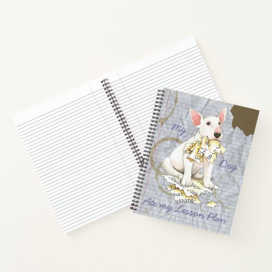 Carnet Mon Bull Terrier Ate mon plan de leçon (Intérieur)