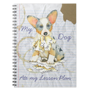 Carnet Mon Cardigan Welsh Corgi a mangé mon plan de leçon