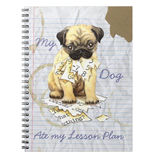 Carnet Mon carlin a mangé mon plan de cours (Devant)