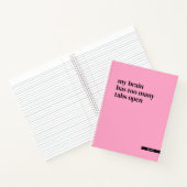 Carnet Mon Cerveau A Trop De Tabulations Ouvrir Funny Per (Intérieur)