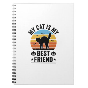 Carnet Mon chat est mon meilleur ami conception de t-shir