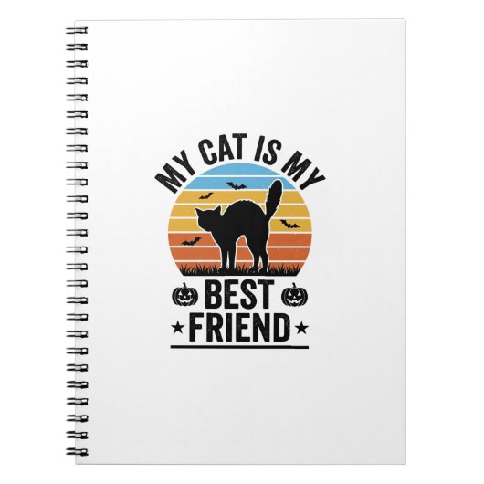 Carnet Mon chat est mon meilleur ami conception de t-shir (Devant)