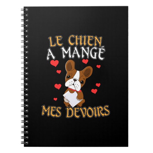 Carnet Mon chien a mangé mes devoirs - Citation pour appr (Devant)