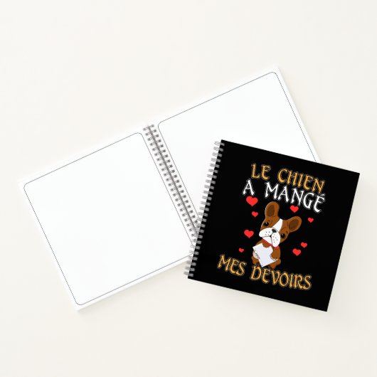 Carnet Mon chien a mangé mes devoirs - Citation pour appr (Intérieur)