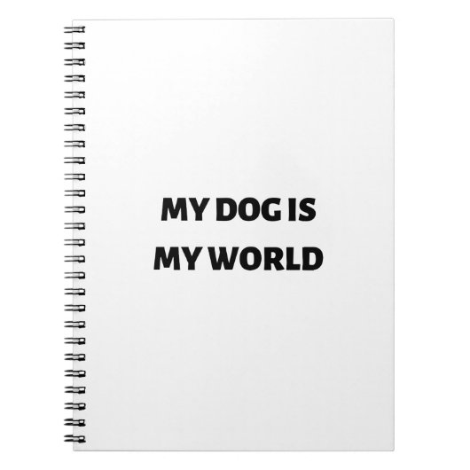 Carnet Mon chien est mon monde (Devant)