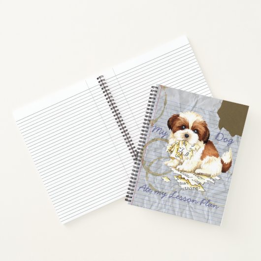 Carnet Mon Chih Tzu Mange Mon Plan De Leçon (Intérieur)