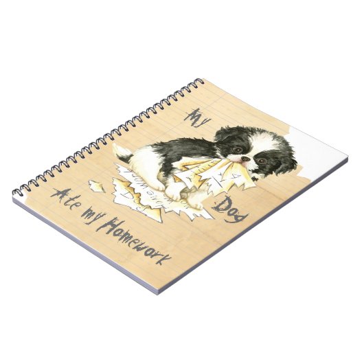 Carnet Mon Chin Japonais A Mangé Mes Devoirs (Côté gauche)