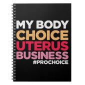 Carnet Mon choix corporel Uterus Business Prochoice Femin (Devant)