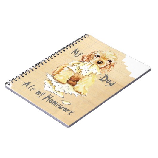 Carnet Mon Cocker Spaniel A Mangé Mes Devoirs (Côté gauche)