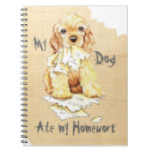 Carnet Mon Cocker Spaniel A Mangé Mes Devoirs (Devant)