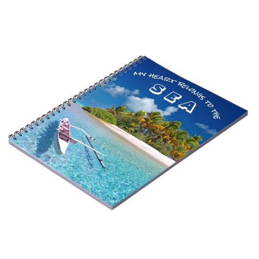 Carnet Mon coeur appartient à l'écriture Sea Ocean Lovers (Côté gauche)