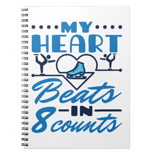 Carnet Mon coeur bat en 8 compteurs Patinage artistique (Devant)