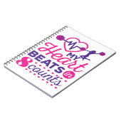 Carnet Mon coeur bat en 8 comtes Cheerled Cheer (Côté gauche)