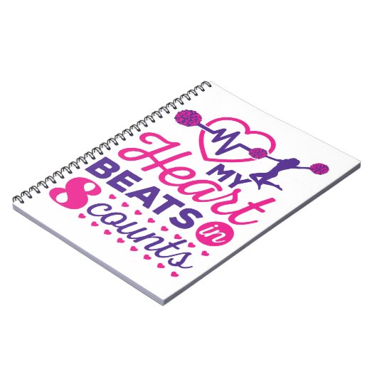 Carnet Mon coeur bat en 8 comtes Cheerled Cheer (Côté gauche)