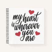 Carnet Mon coeur est partout où vous êtes Valentin | Carn (Devant)