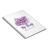 Carnet Mon corps Mon choix Violet Floral Illustration (Côté Droit)