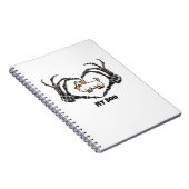 Carnet Mon Costume Boo Chihuahua Avec Mains Coeurs Squele (Côté Droit)
