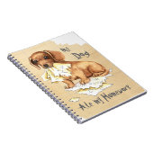 Carnet Mon Dachshund A Mangé Mes Devoirs (Côté Droit)