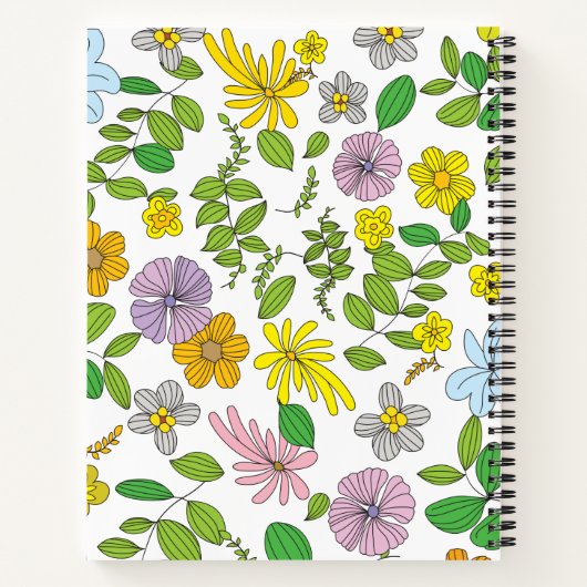 Carnet Mon design de fleurs (Dos)