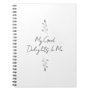 Carnet Mon Dieu se réjouit en moi Zephaniah 3:17 Art de f