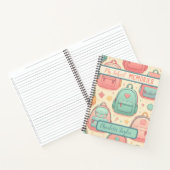 Carnet Mon école Souvenirs personnalisés nom sac à dos Sp (Intérieur)