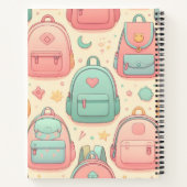 Carnet Mon école Souvenirs personnalisés nom sac à dos Sp (Dos)