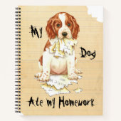Carnet Mon espagnol Welsh Springer Mange mes devoirs (Devant)