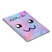 Carnet Mon kawaii mignon de pastel de visage d'idées (Côté Droit)